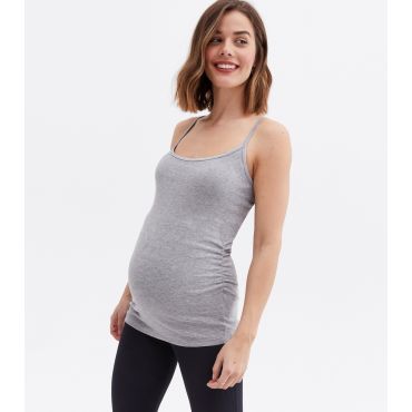 Women's Maternity Grey Scoop Neck Cami New Look
