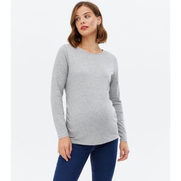 Women's Maternity Grey Long Sleeve T-Shirt New Look