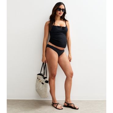 Women's Maternity Black Bikini Bottoms New Look