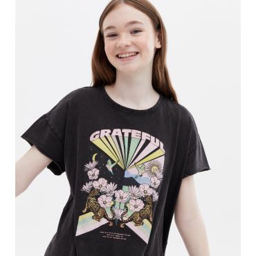 Black Logo Oversized T-Shirt KIDS ONLY New Look