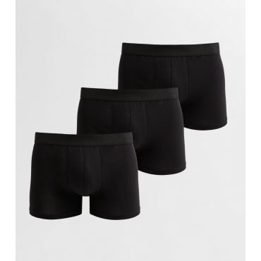 Men's Pack of 3 Black Jersey Boxers New Look