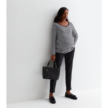 Women's Maternity Black Over Bump Slim Stretch Trousers New Look
