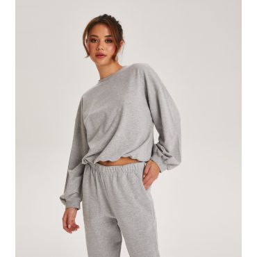 Women's Pale Grey Crew Neck Long Balloon Sleeve Sweatshirt Urban Bliss New Look
