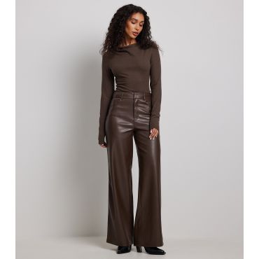 Women's Dark Brown Knit Long Sleeve Top NA-KD New Look