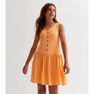 Orange Button Front Dress Name It New Look