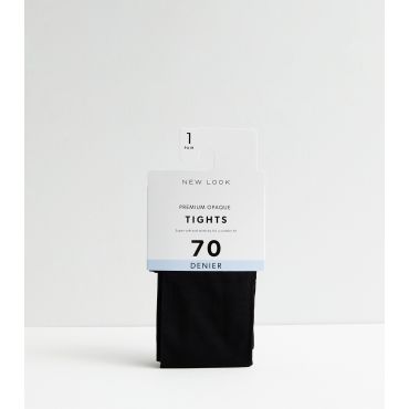 Black 70 Denier Premium Opaque Tights New Look