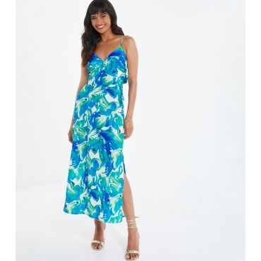 Women's Multicolour Tropical Strappy Maxi Dress Quiz New Look