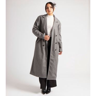 Women's Light Grey Formal Longline Coat Urban Bliss New Look