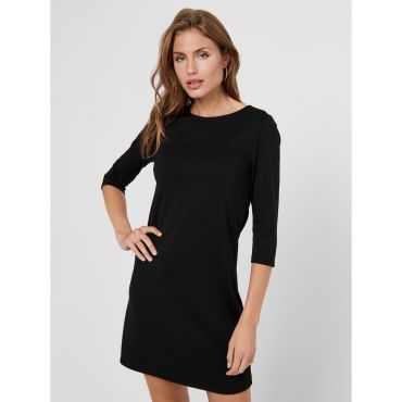 Women's Black Jersey 3/4 Sleeve Mini Dress ONLY New Look