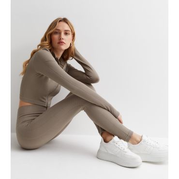 Women's Active Rib Leggings Pink Vanilla New Look