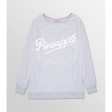 Pineapple Grey Logo Oversized Sweatshirt New Look