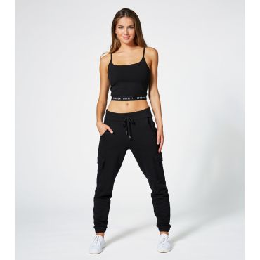 Women's Black Cuffed Cargo Joggers Pineapple New Look