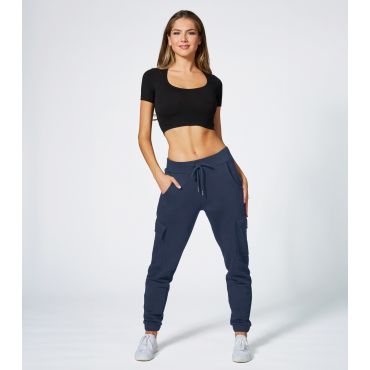 Women's Dark Grey Cuffed Cargo Joggers Pineapple New Look