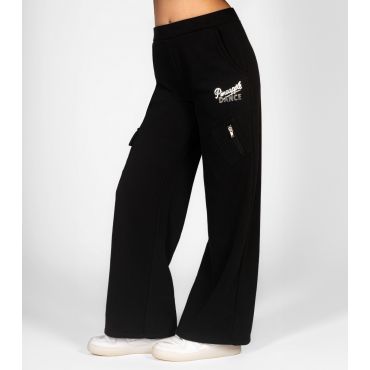 Girls' Black Wide Leg Cargo Joggers Pineapple New Look