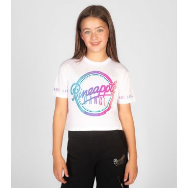 Girls' White Logo Crop T-Shirt School Pineapple New Look