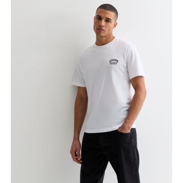 Men's White Cotton Originals Logo T-Shirt Jack & Jones New Look