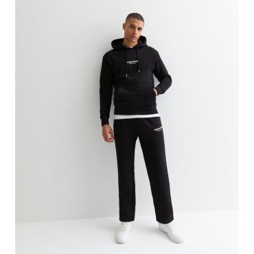 Men's Black Relaxed Original Studios Logo Joggers Jack & Jones New Look