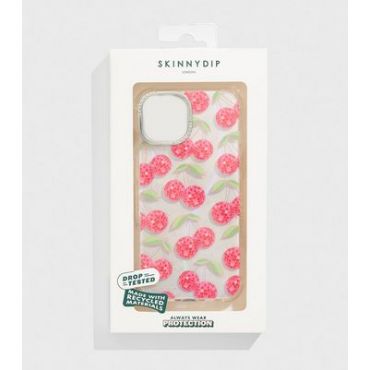 Skinnydip Pink Disco Cherries iPhone Shock Case New Look