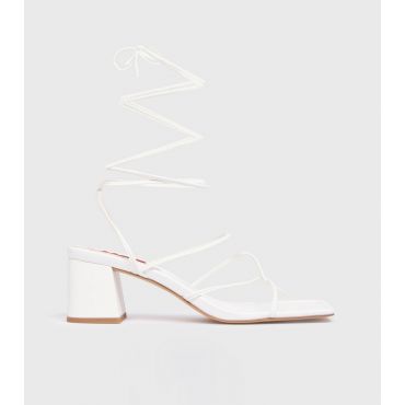 Women's White Strappy Block Heel Sandals London Rebel New Look