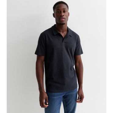 Men's Navy Linen-Blend Short Sleeve Resort Shirt Only and Sons New Look