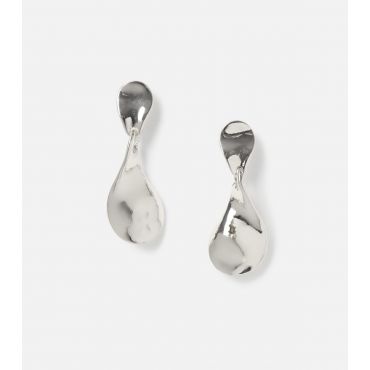 Silver Twist Drop Earrings Muse New Look