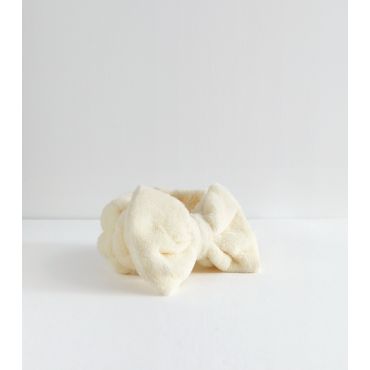 Creations Cream Argon Infused Bow Stretch Headband Danielle New Look