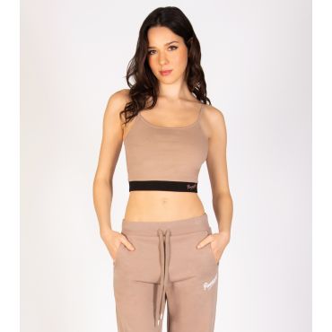 Women's Light Brown Crop Vest Pineapple New Look