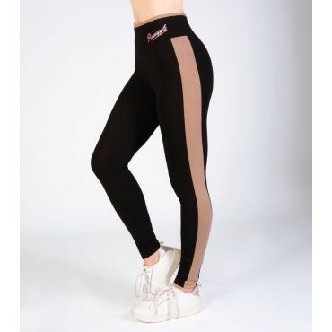 Women's Black Panel Leggings Pineapple New Look