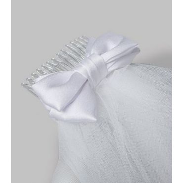 Muse White Hen Do Large Bow Veil New Look