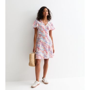 Women's White Animal Print Mini Dress Sunshine Soul New Look