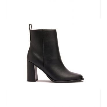Women's Black Faux Leather Heel Ankle Boots London Rebel New Look