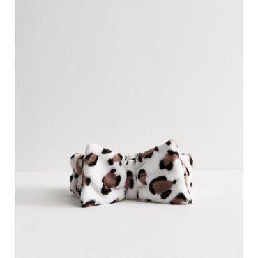 White Animal Print Headband New Look
