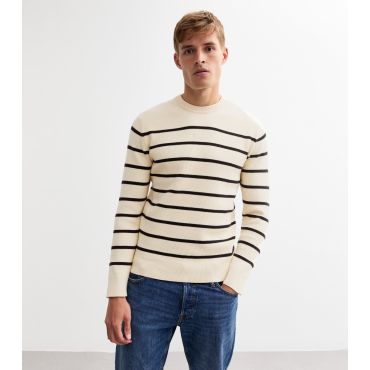 Men's Cream Phil Pullover Knit Jumper Only and Sons New Look