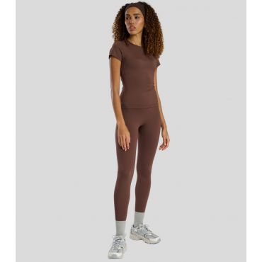 Women's Dark Brown High Waist Leggings South Beach New Look
