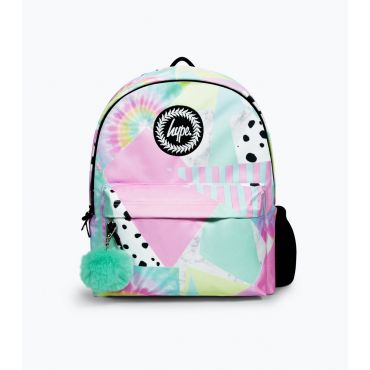 Pastel Multicoloured Collage Iconic Backpack HYPE New Look