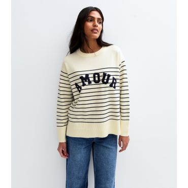 Women's Off White Amour Jumper Blue Vanilla New Look