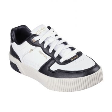 Women's White Jade Best In Class Faux Leather Trainers Skechers New Look