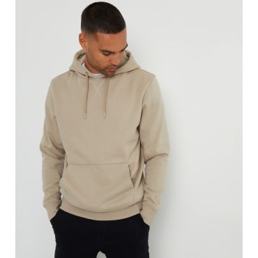 Men's Stone Regular Hoodie Threadbare New Look