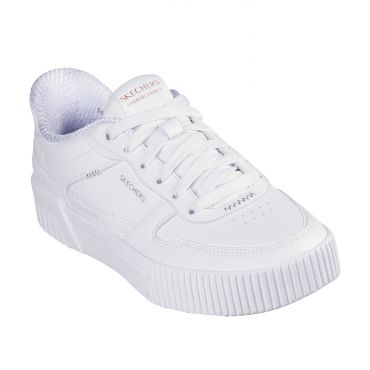 Women's White Put It In Neutral Faux Leather Trainers Skechers New Look
