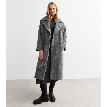 Women's Grey Oversized Coat Gini London New Look