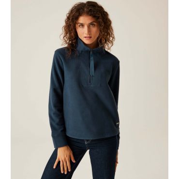 Women's Navy Branded Badge Fleece Top Regatta New Look
