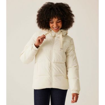 Women's Cream Hooded Tiered Shell Jacket Regatta New Look