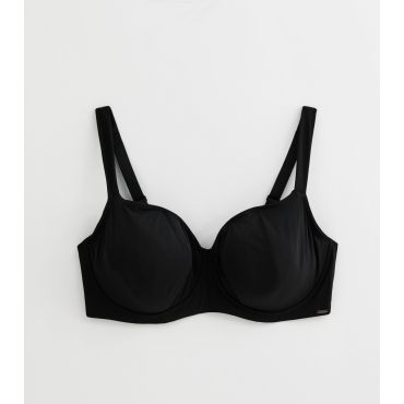 Women's Plus Size Black Underwired Bra Curves Dorina New Look