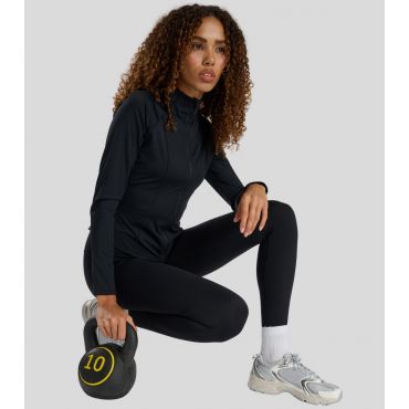 Women's Black Long Sleeve Zip Up Top South Beach New Look