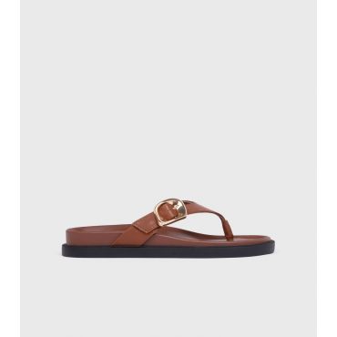 Women's Tan Faux Leather Sandals London Rebel New Look