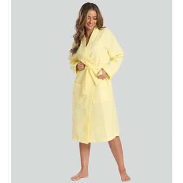 Women's Yellow Waffle Robe Loungeable New Look