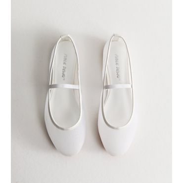 Women's White Twiggie Ballet Pumps Public Desire New Look