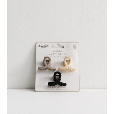 Creations Mink Pack Of 3 Mini Claw Clips Danielle New Look