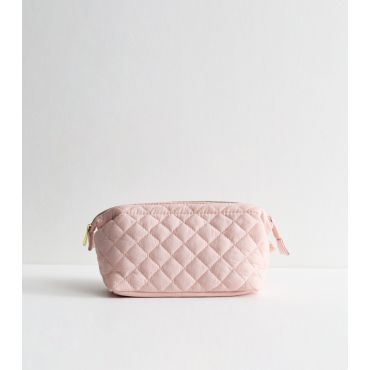 Creations Pink Quilted Cosmetics Bag Danielle New Look