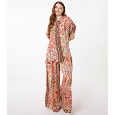 Women's Multicolour Shirt Trouser Co-Ord Set Blue Vanilla New Look